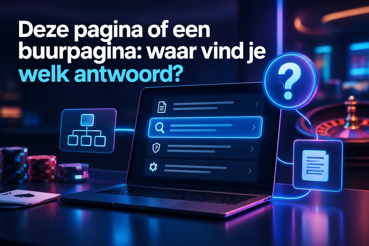 Deze pagina of een buurpagina: waar vind je welk antwoord?