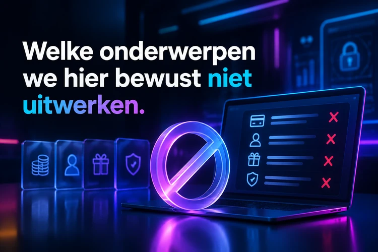 Welke onderwerpen we hier bewust niet uitwerken