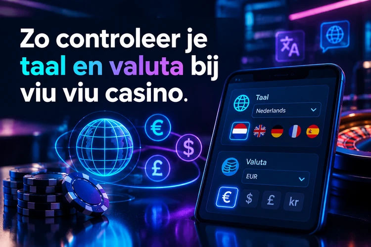 Zo controleer je taal en valuta bij viu viu casino